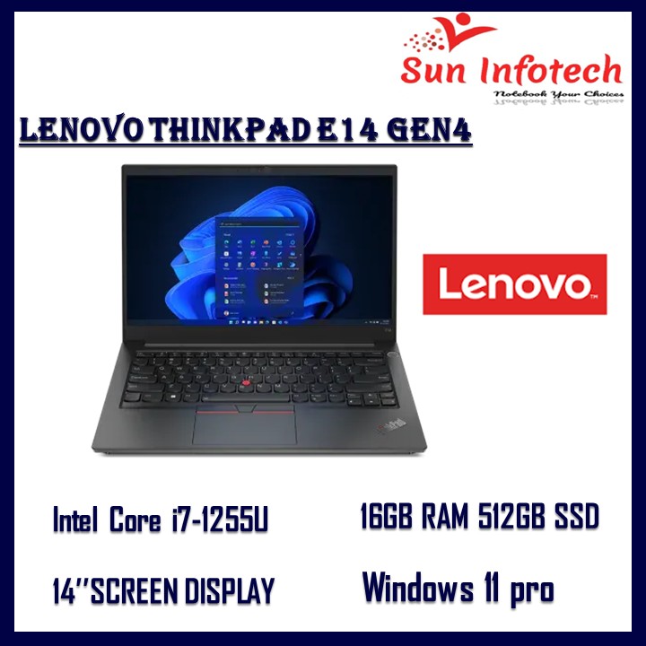Lenovo ThinkPad E14 Gen4 Intel Core i7-1255U, 10Core 16GB ram